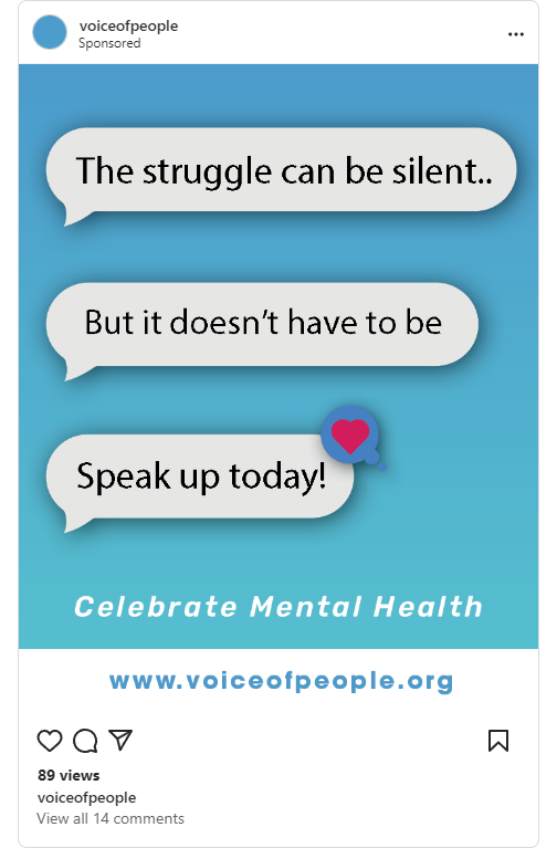 Mental Health Campaign social post 1